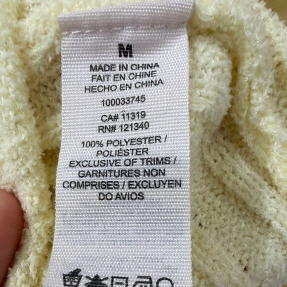 NWOT Garage Yellow Ribbed Cropped Sweater - Picture 4 of 4